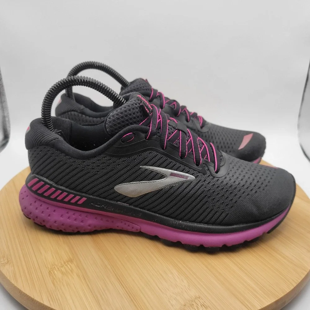 Brooks Adrenaline GTS 20 Womens Running Shoes Black Pink 1202961B062 Size 7